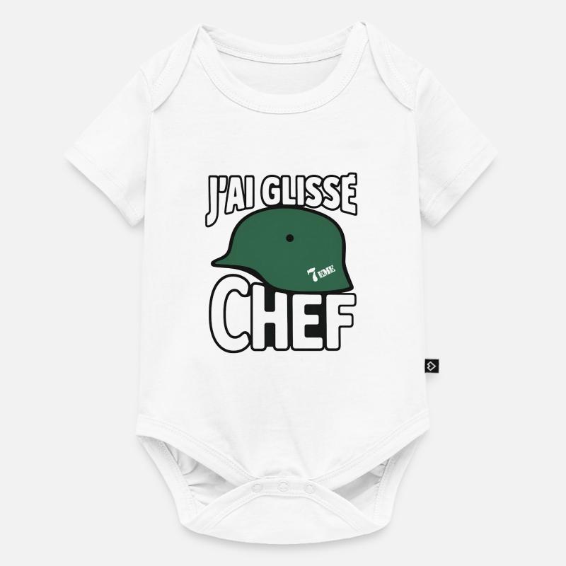 j’ai Glissé chef - Body à manches courtes Premium Bébé - blanc