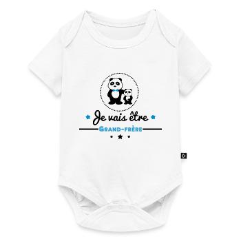 Bientôt grand-frère - Futur grand frère - Body à manches courtes Premium Bébé - blanc - Devant