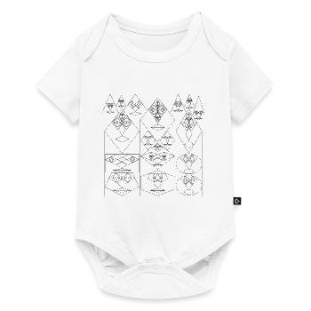 Three Tower Faces with Mountain Faces - Baby Premium short-sleeve bodysuit - white - Front