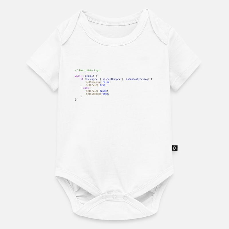 Programmierer Baby logik - Baby Premium Kurzarmbody - Weiß
