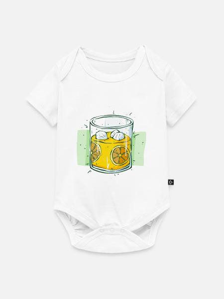 Orangensaft - Baby Premium Kurzarmbody - Weiß