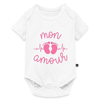 Mon Amour Bebe Fille - Body à manches courtes Premium Bébé - blanc - Devant