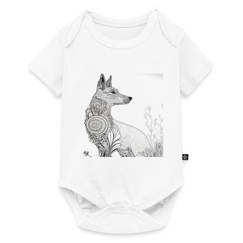 Jungle WolfSafari Nature Bio T-Shirt - Body à manches courtes Premium Bébé - blanc - Devant