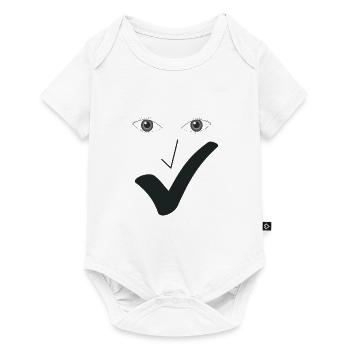 Feines Lächeln Feines Gesicht A02. - Baby Premium Kurzarmbody - Weiß - Vorne