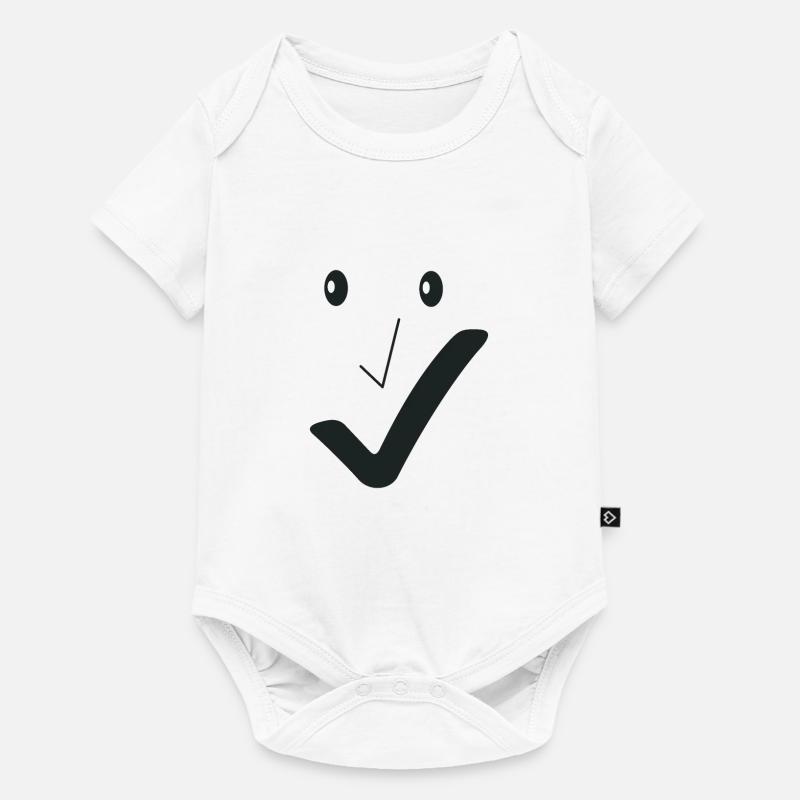 Beau sourire - Beau visage 01. - Body à manches courtes Premium Bébé - blanc