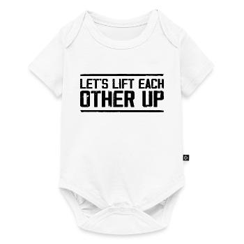 Let's Lift Each Other Up Positive Workout Gym - Body à manches courtes Premium Bébé - blanc - Devant