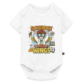 Die Wissenschaft verleiht mir Flügel - Baby Premium Kurzarmbody - Weiß - Vorne