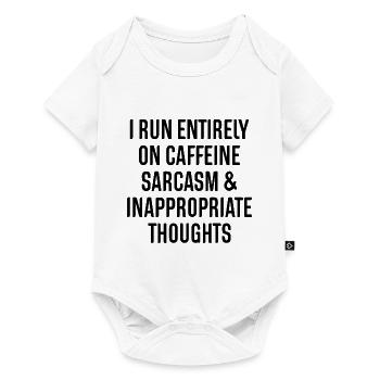 Coffee Caffeine Sarcasm Caffeine Saying Proverbs - Baby Premium short-sleeve bodysuit - white - Front