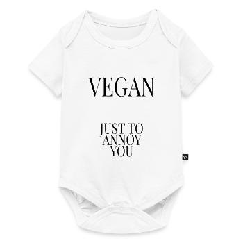 Vegan dictons Vegan végétalien - Body à manches courtes Premium Bébé - blanc - Devant
