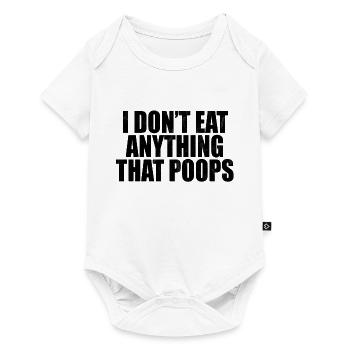 vegan - Baby Premium Kurzarmbody - Weiß - Vorne
