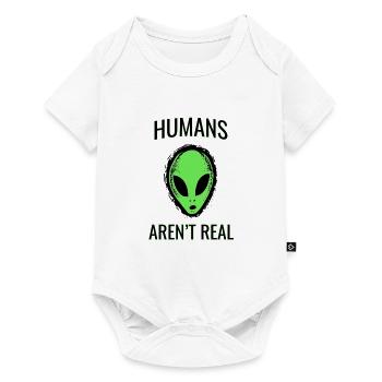 Énonciations drôles alien - Body à manches courtes Premium Bébé - blanc - Devant