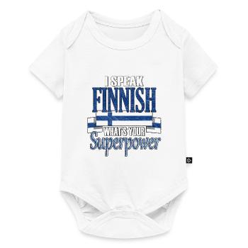 Finlande Drapeau Finlande Scandinavie Stockholm - Body à manches courtes Premium Bébé - blanc - Devant