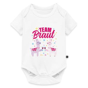 Team Braut JGA Geschenk Mann Cat Frau - Baby Premium Kurzarmbody - Weiß - Vorne