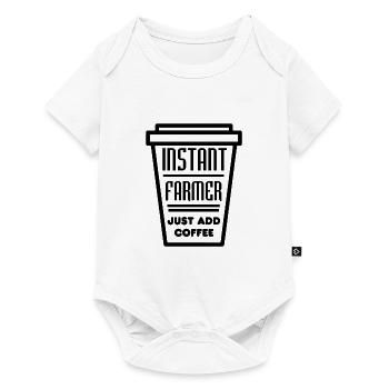 Instant farmer juste add coffee agriculteur cadeau - Body à manches courtes Premium Bébé - blanc - Devant