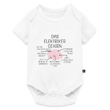 Das Elektriker gehirn Elektrotechniker Lustig - Baby Premium Kurzarmbody - Weiß - Vorne