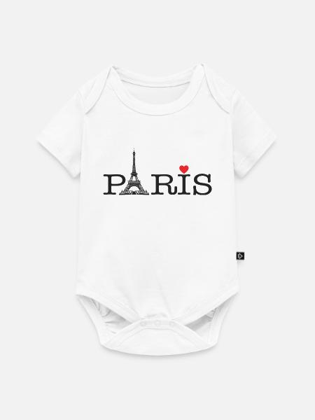 Pariser Liebe - Baby Premium Kurzarmbody - Weiß