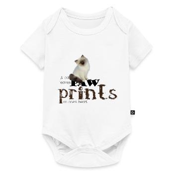 Brown / Blanc Birman Cat - Body à manches courtes Premium Bébé - blanc - Devant
