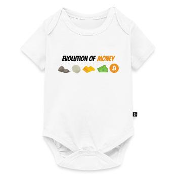 Evolution des Geldes - Baby Premium Kurzarmbody - Weiß - Vorne