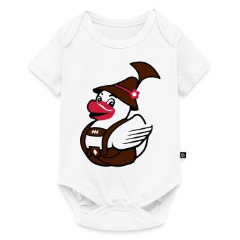 Entlein in den Lederhosen - Baby Premium Kurzarmbody - Weiß - Vorne