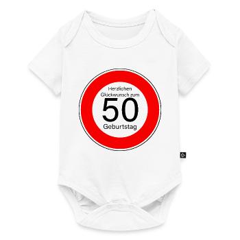 50 Geburtstag - Baby Premium Kurzarmbody - Weiß - Vorne