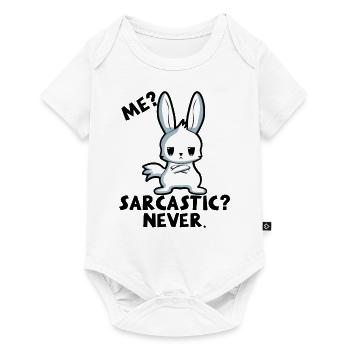 Sarcasme, Lapin, Moi, Idée de cadeau, Non, Humour - Body à manches courtes Premium Bébé - blanc - Devant