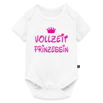 Vollzeit Prinzessin - Baby Premium Kurzarmbody - Weiß - Vorne