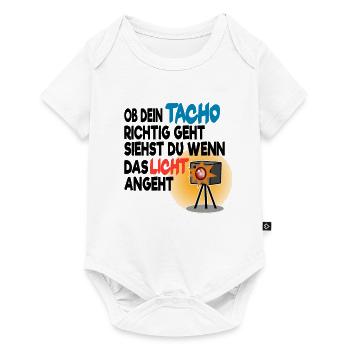 Ob Tacho richtig geht Licht Radarkontrolle Blitzer - Baby Premium Kurzarmbody - Weiß - Vorne