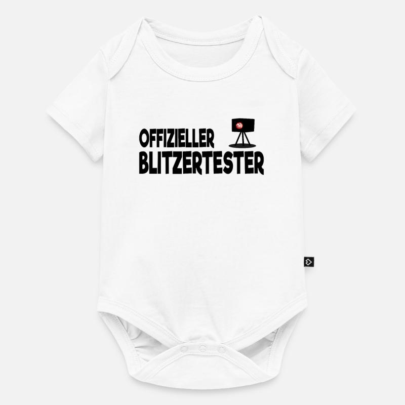 Offizieller Blitzertester Radarkontrolle Blitzer - Baby Premium Kurzarmbody - Weiß
