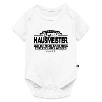 Original Hausmeister Geschenk lustig Spruch Shirt - Baby Premium Kurzarmbody - Weiß - Vorne