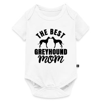 T-shirt de cadeau de maman de chien de lévrier lévrier - Body à manches courtes Premium Bébé - blanc - Devant
