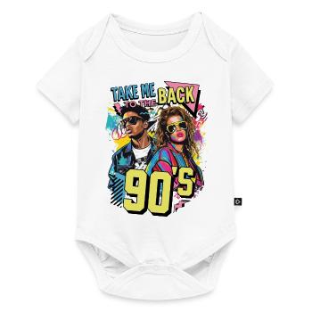 90s 90s Music Colorful Party Carnival Costume - Baby Premium short-sleeve bodysuit - white - Front