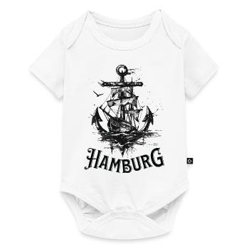 Hambourg Ancre Navire Voilier Marin Matelot - Body à manches courtes Premium Bébé - blanc - Devant