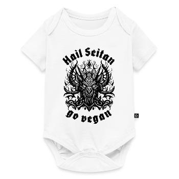 HAIL SEITAN - go vegan - Baby Premium Kurzarmbody - Weiß - Vorne