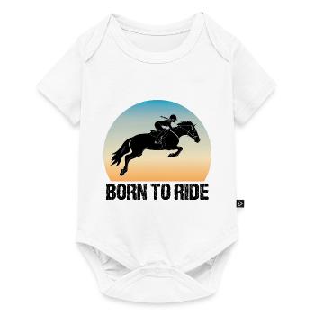 Born to Ride Horse Riding Girl - Baby Premium short-sleeve bodysuit - white - Front