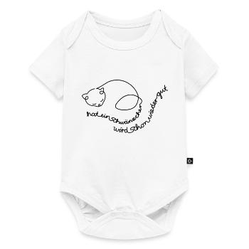 Kätzchen hat ein Schwänzchen // Gute Besserung - Baby Premium Kurzarmbody - Weiß - Vorne