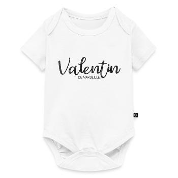 Valentin de Marseille Cadeau T shirt valentin - Body à manches courtes Premium Bébé - blanc - Devant