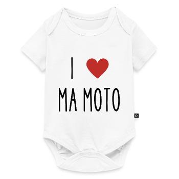 i love ma moto - Body à manches courtes Premium Bébé - blanc - Devant
