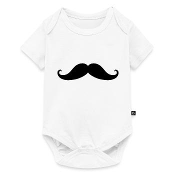 Schnurrbart - Baby Premium Kurzarmbody - Weiß - Vorne