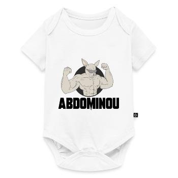 abdominou - Body à manches courtes Premium Bébé - blanc - Devant