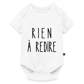 rien à redire - Body à manches courtes Premium Bébé - blanc - Devant