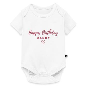 Joyeux anniversaire papa - Body à manches courtes Premium Bébé - blanc - Devant