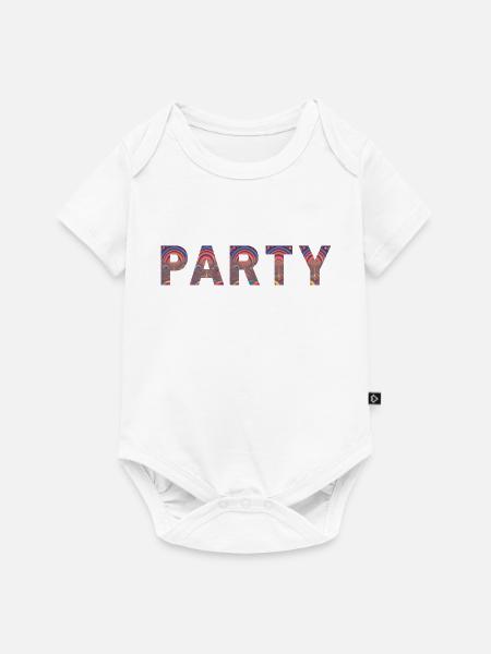 Psychedelische Party - Baby Premium Kurzarmbody - Weiß