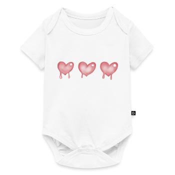 Herzen Herz - Baby Premium Kurzarmbody - Weiß - Vorne