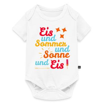 Eis und Sommer und Sonne und Eis - Baby Premium Kurzarmbody - Weiß - Vorne