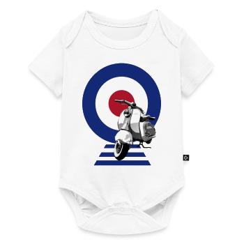 Mod Target Scooter - Baby Premium short-sleeve bodysuit - white - Front