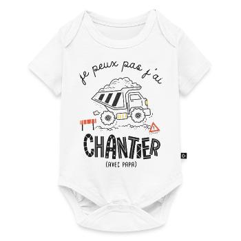 Je peux pas j ai Chantier humour naissance - Body à manches courtes Premium Bébé - blanc - Devant