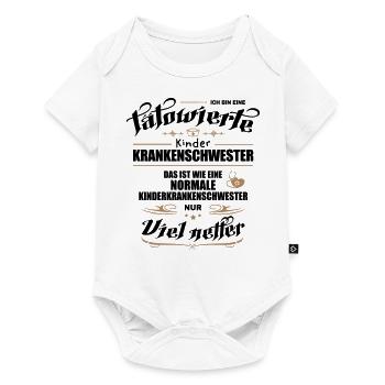 Tätowierte Kinderkrankenschwester ist netter! - Baby Premium Kurzarmbody - Weiß - Vorne