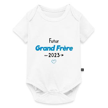 Futur grand frère 2023 - Body à manches courtes Premium Bébé - blanc - Devant