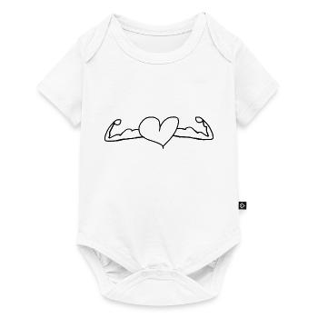 Les biceps de coeur - Body à manches courtes Premium Bébé - blanc - Devant