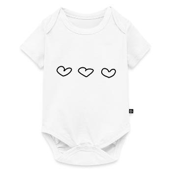 Herzen Herz - Baby Premium Kurzarmbody - Weiß - Vorne